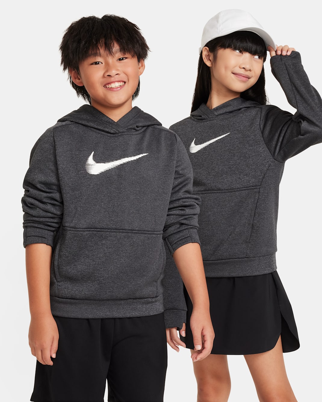 Nike Multi+ Big Kids' Therma-FIT Pullover Hoodie - Black/Anthracite/White