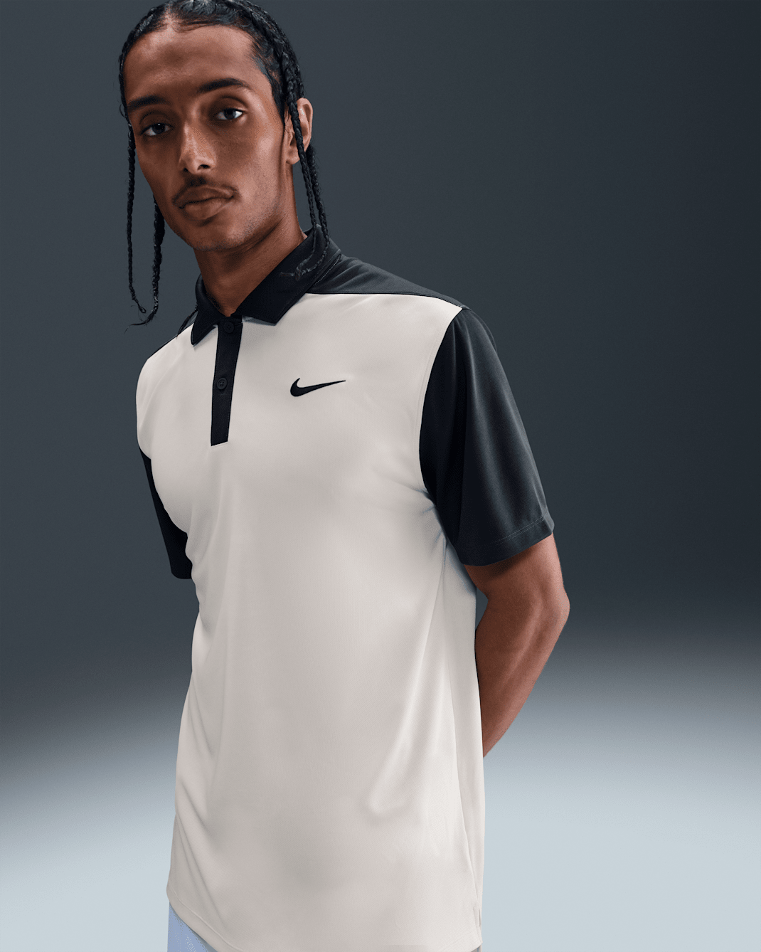 Nike Victory+ Men's Dri-FIT Golf Polo - Light Orewood Brown/Anthracite/Black