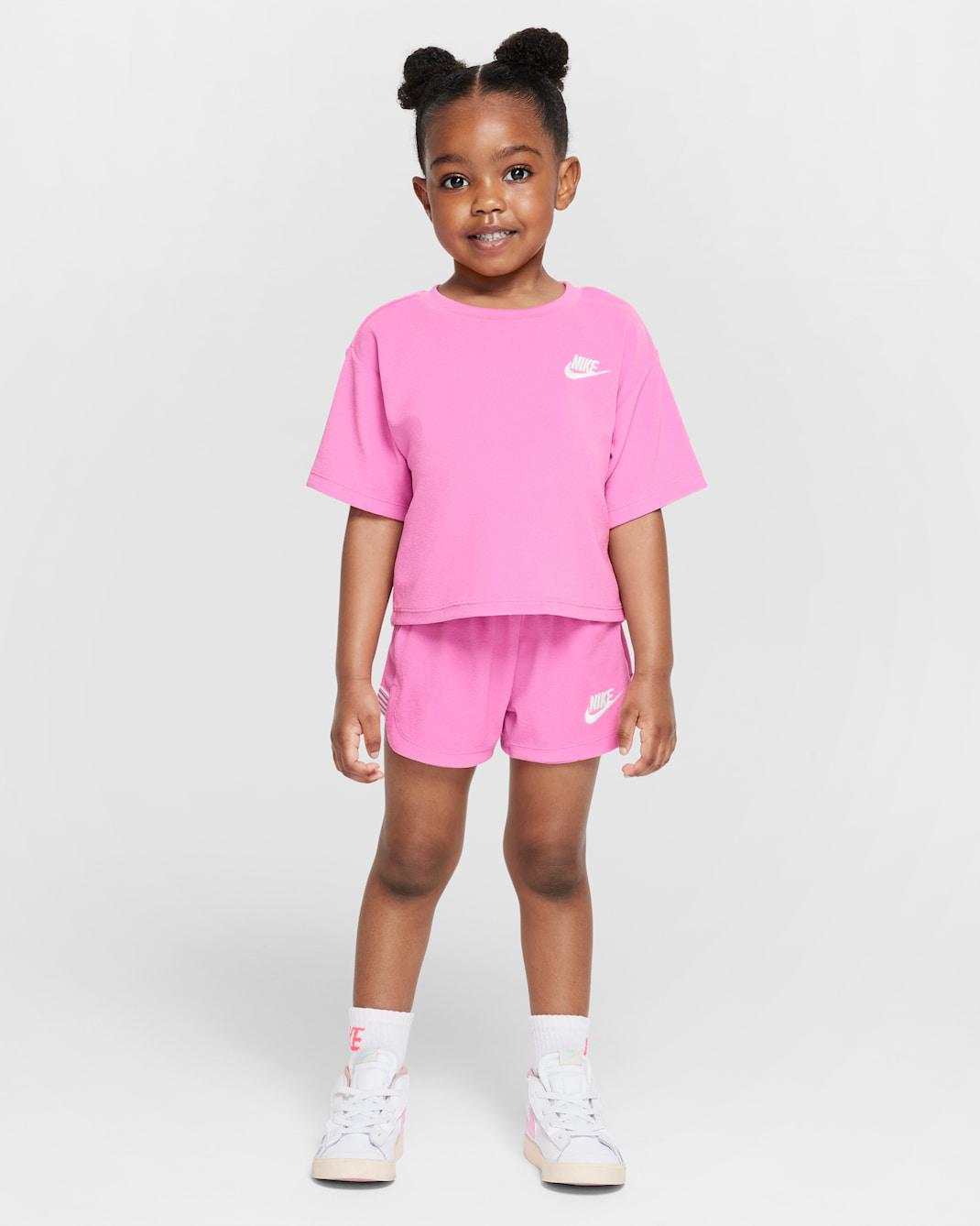 Nike Toddler "Let's Roll" 2-Piece Towel Terry Set - Playful Pink