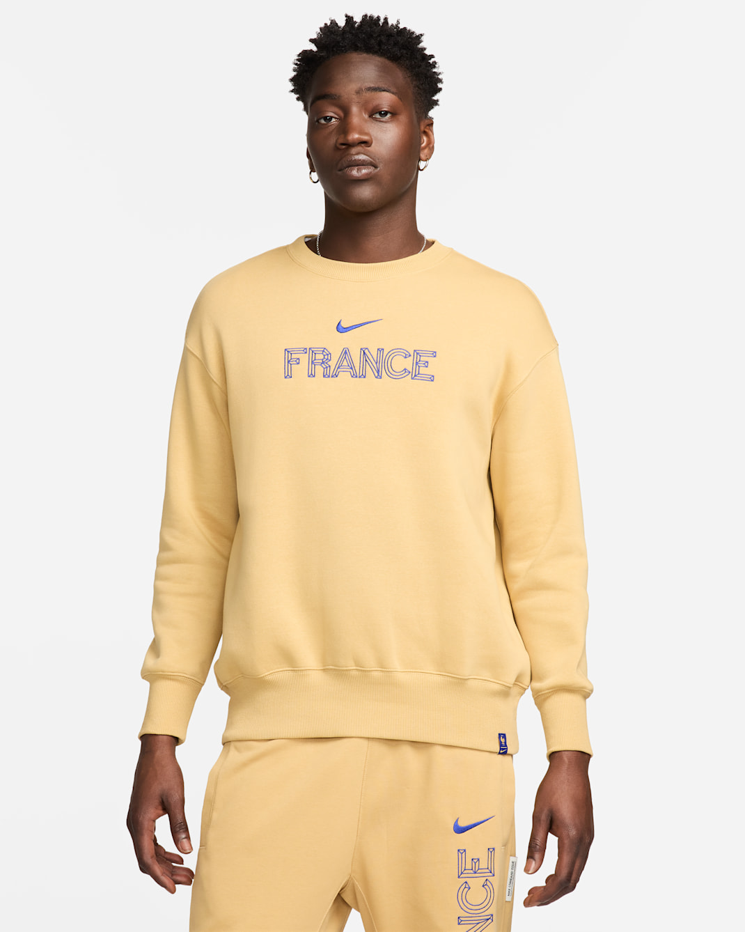 FFF Phoenix Fleece Women's Nike Football Oversized Crew-Neck Sweatshirt - Club Gold/Bright Blue
