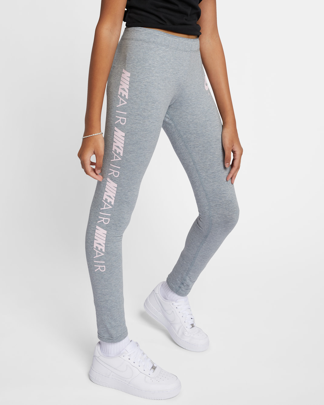 Nike Air Leggings für ältere Kinder (Mädchen) - Ashen Slate/Heather/Pink Foam