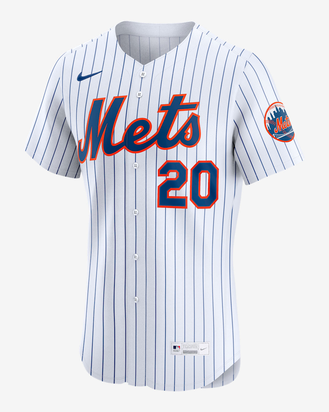 Jersey Nike Dri-FIT ADV de la MLB Elite para hombre Pete Alonso New York Mets - Blanco