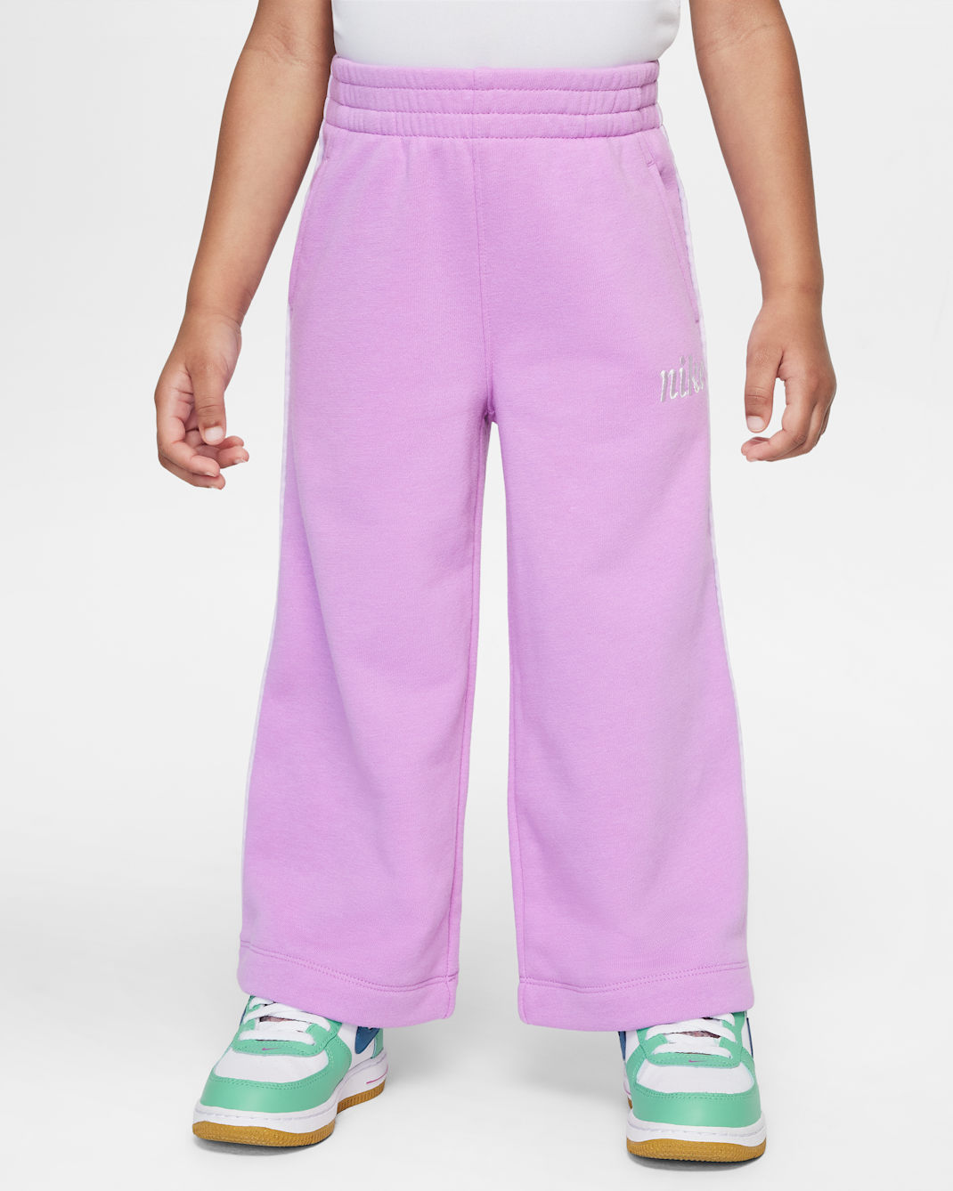Nike Essentials Toddler French Terry Wide Leg Pants - Rush Fuchsia