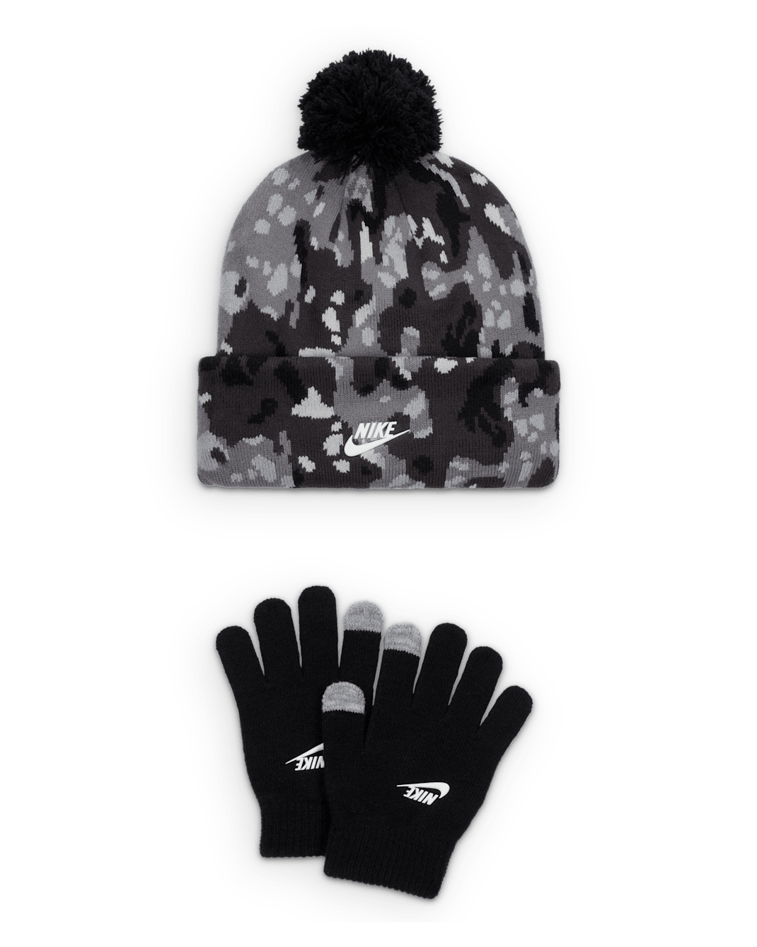 Conjunto de gorro Printed Apex de dos piezas para niño talla grande Nike Club - Negro
