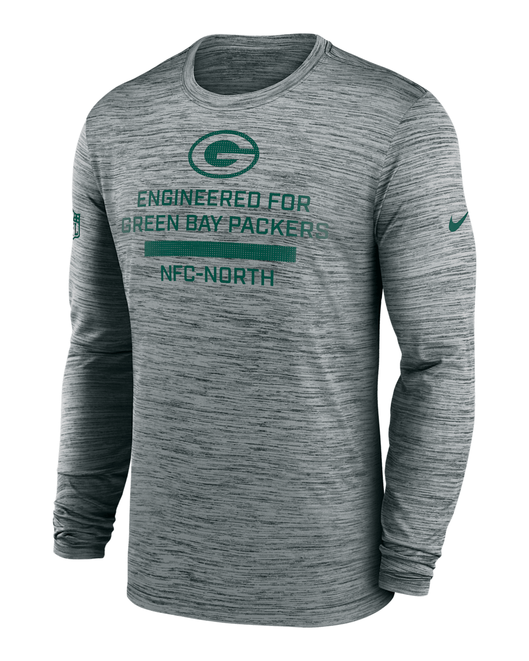 Playera de manga larga Nike Dri-FIT de la NFL para hombre Green Bay Packers Sideline Team Issue Velocity - Gris