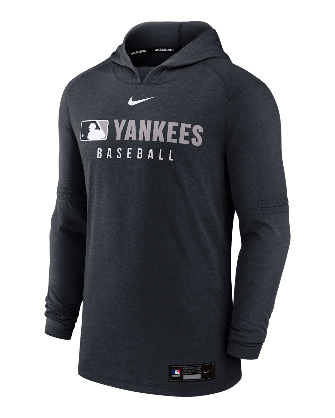 New York Yankees Authentic Collection Men's Nike Dri-FIT MLB Pullover Hoodie - Navy Heather