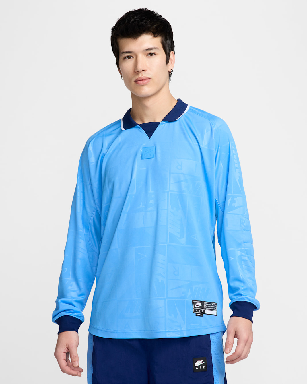Nike Air Men's Long-Sleeved Jersey - University Blue/Black/Black