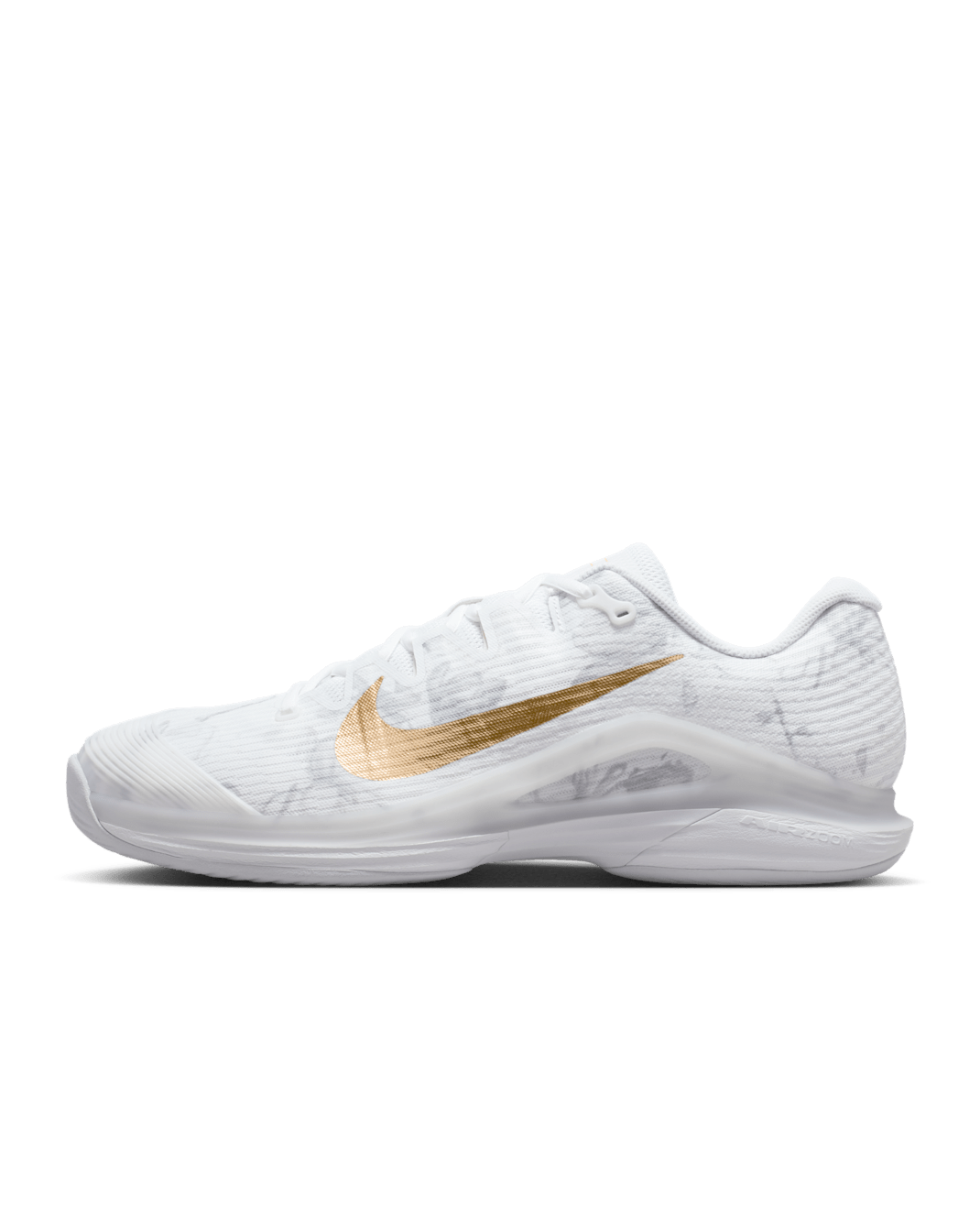 Nike Vapor 12 Magnolia hardcourt tennisschoen voor heren - Wit/Pure Platinum/Metallic Gold