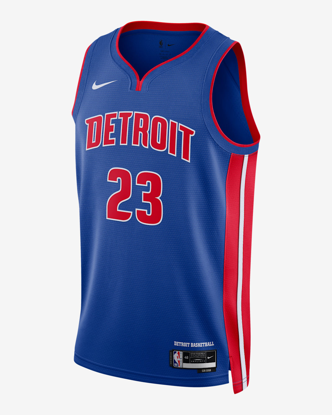 Jersey Nike Dri-FIT de la NBA Swingman para hombre Detroit Pistons Icon Edition - Azul enérgico