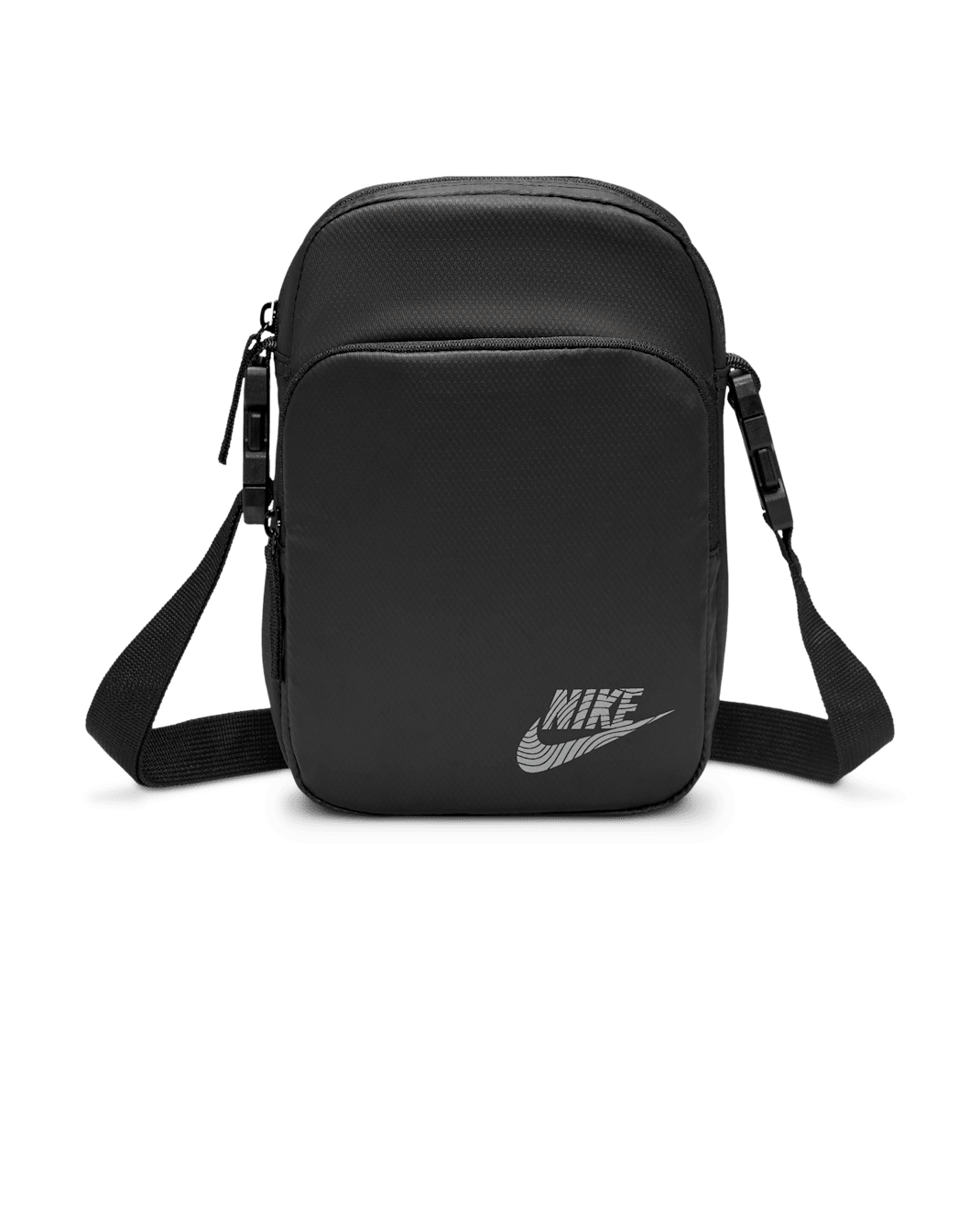Nike Heritage Cross-Body Bag (4L) - Black/Black/Reflective Silver