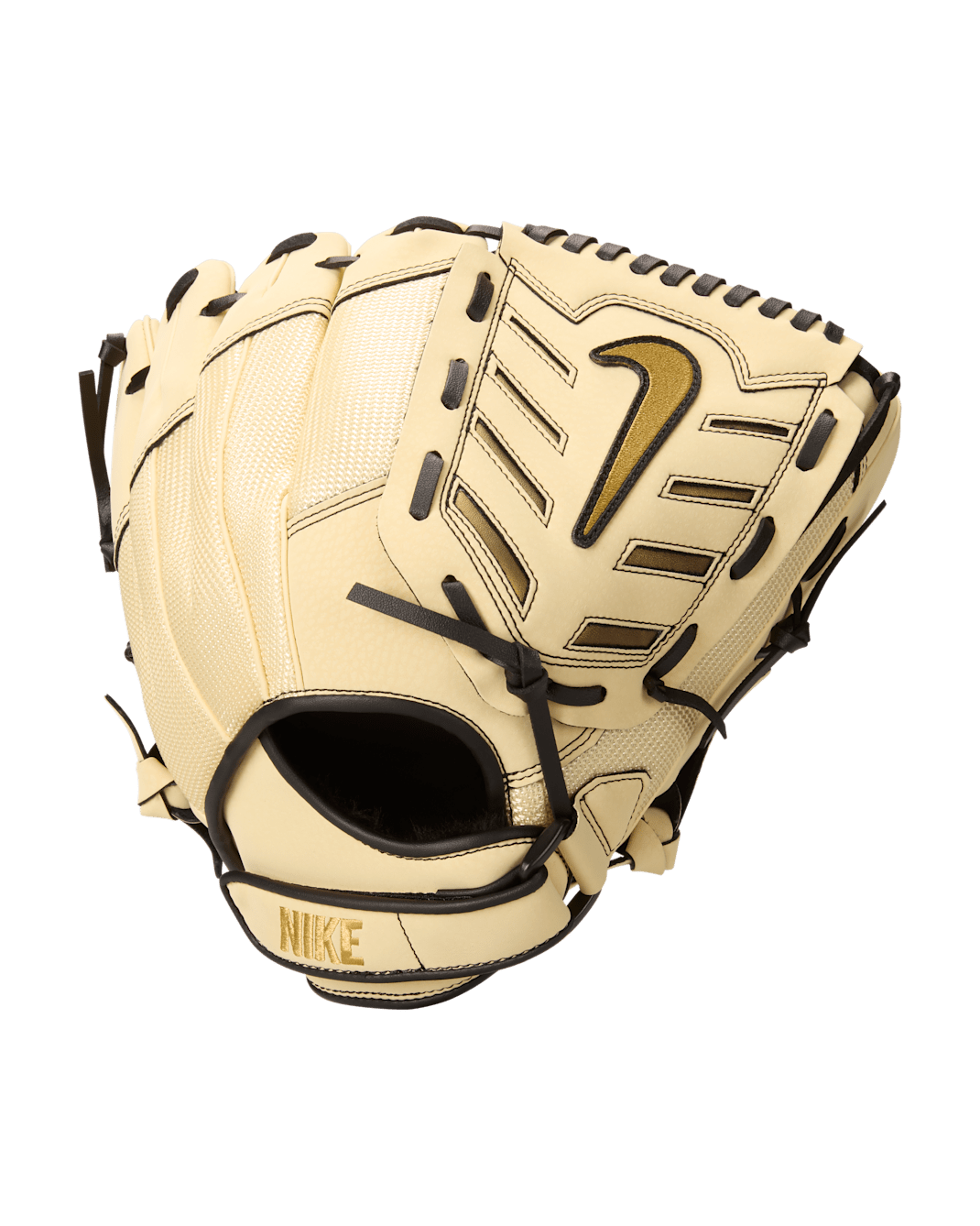 Nike Alpha Edge Kids' Baseball Fielding Glove - Alabaster/Black/Metallic Gold