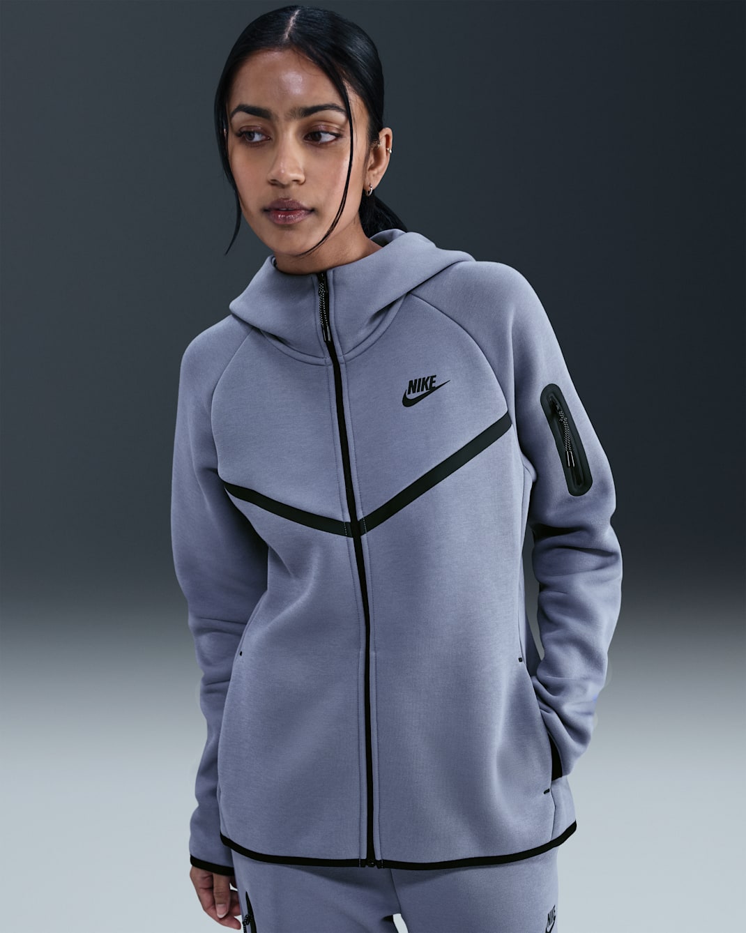 Nike Sportswear Tech Fleece Windrunner Women's Full-Zip Hoodie - World Indigo/Black