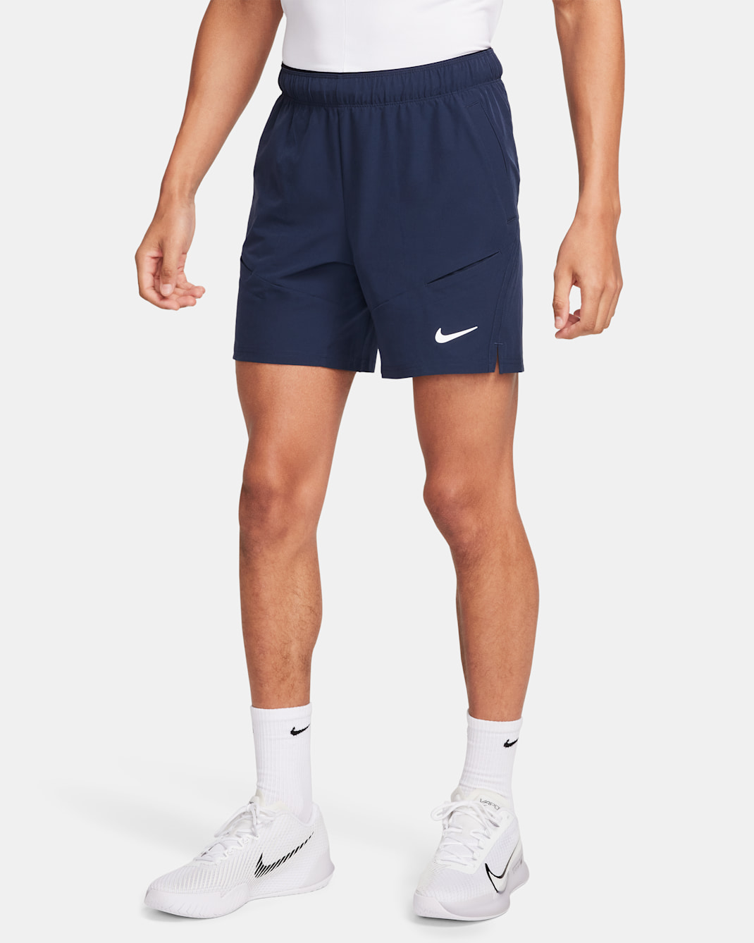 NikeCourt Advantage Men's Dri-FIT 7" Tennis Shorts - Obsidian/Obsidian/White