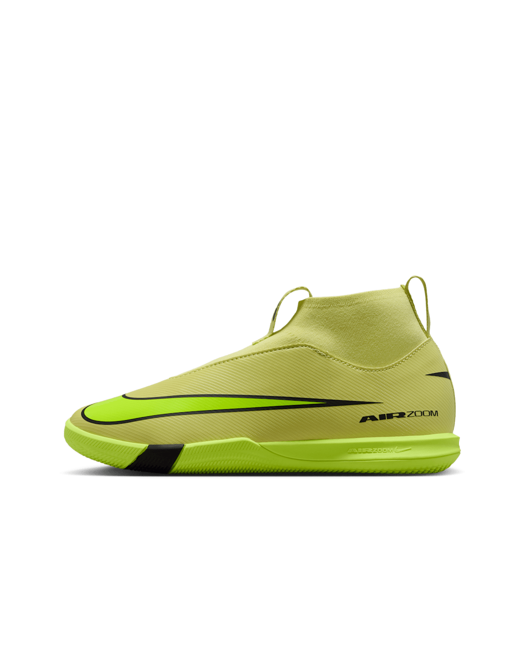Tacos de fútbol para cancha cubierta de corte high para niños de preescolar y grandes Nike Jr. Mercurial Superfly 10 Academy - Luz de calcio/Hipercarmesí/Volt