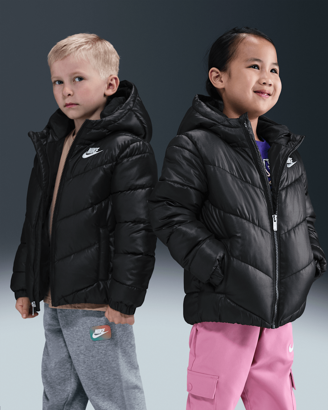 Nike Sportswear "All Day Play" Puffer-Jacke (jüngere Kinder) - Schwarz