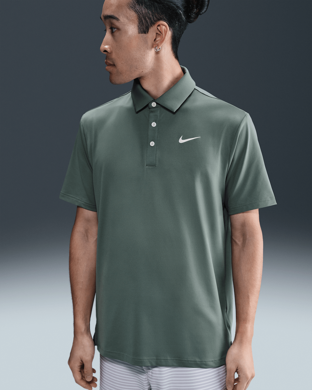 Nike Tour Men's Dri-FIT Solid Golf Polo - Clay Green/Pale Ivory