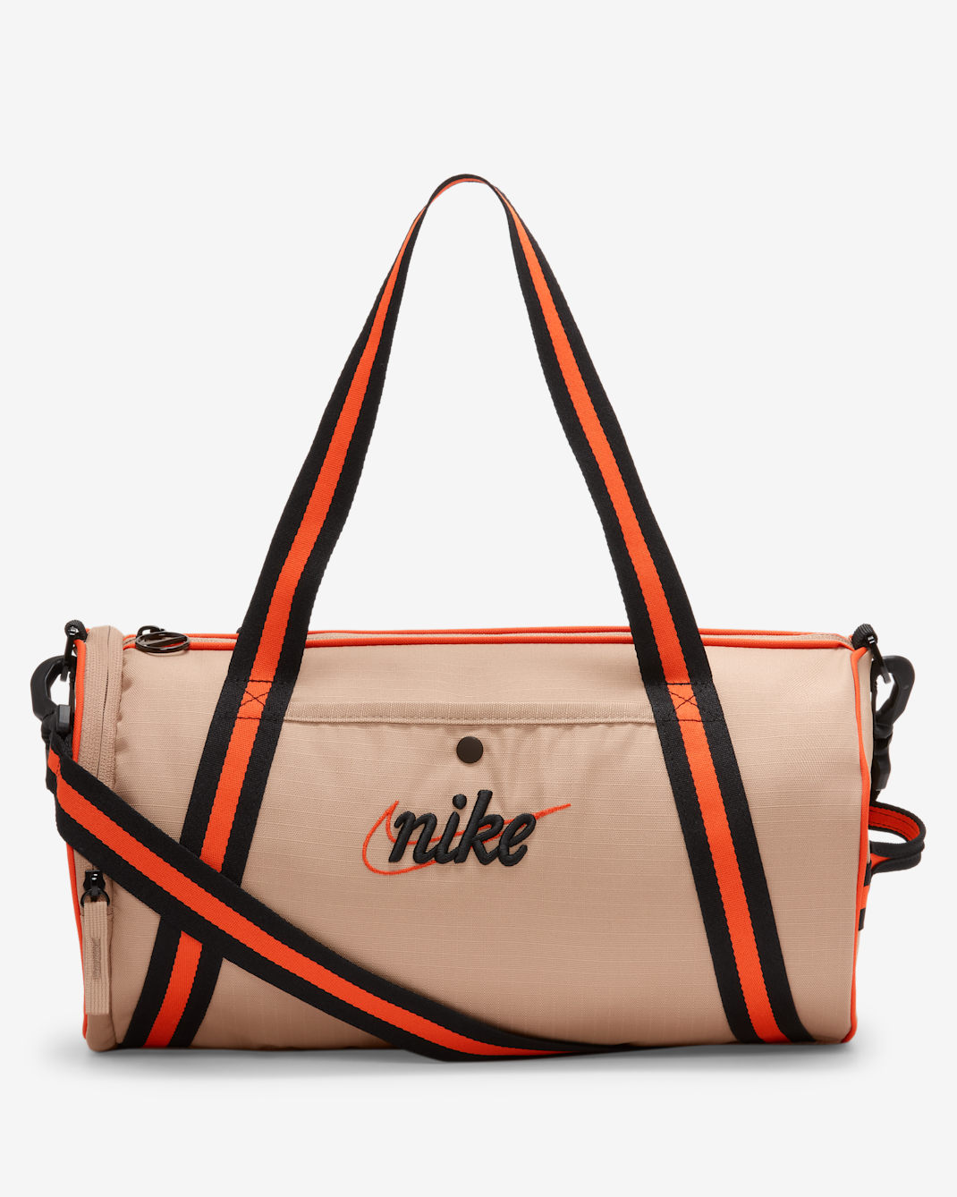 Nike Heritage Retro Duffel Bag (13L) - Hemp/Rush Orange/Black