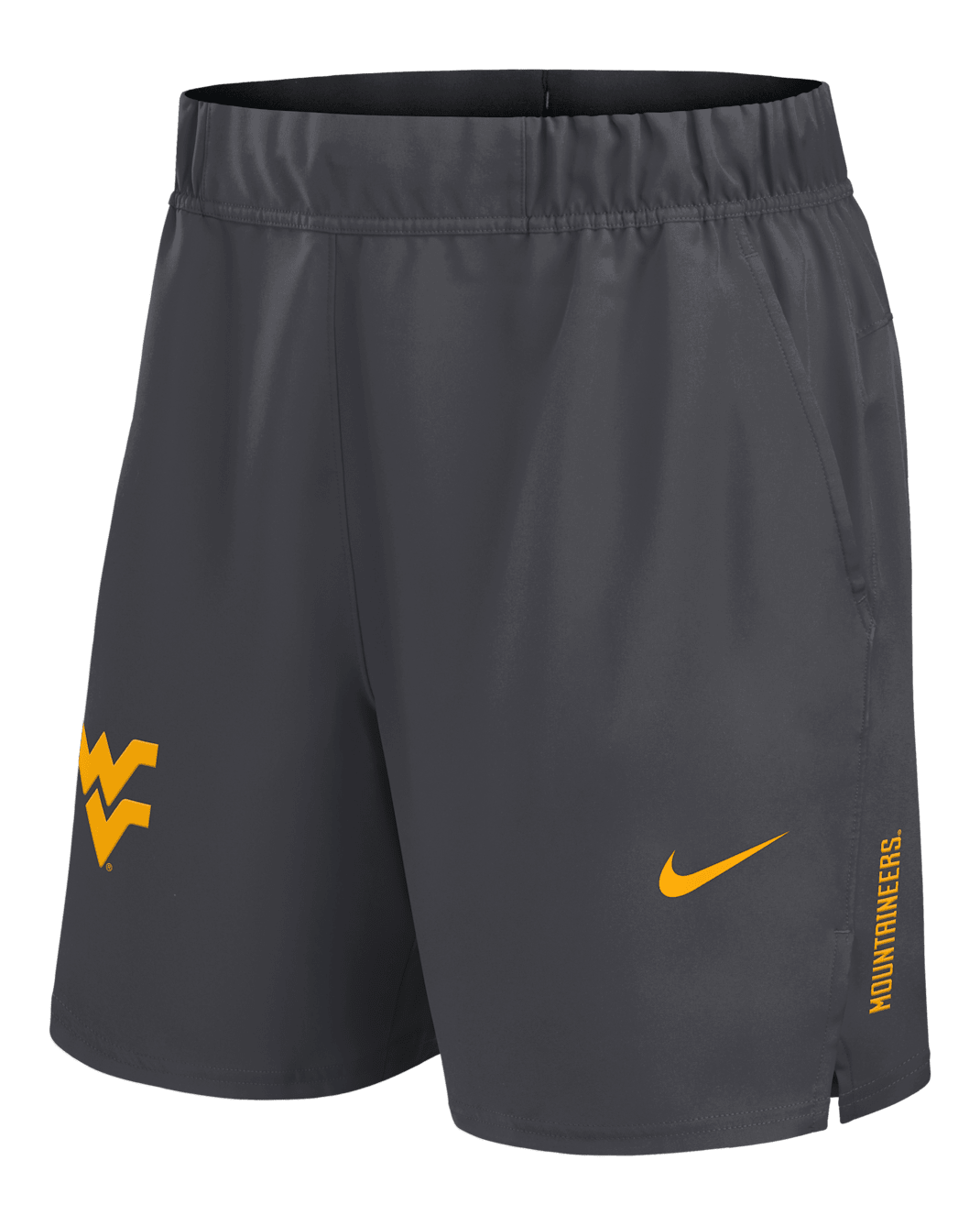 Shorts universitarios Nike Dri-FIT para hombre West Virginia Primetime Victory Primary Logo - Gris