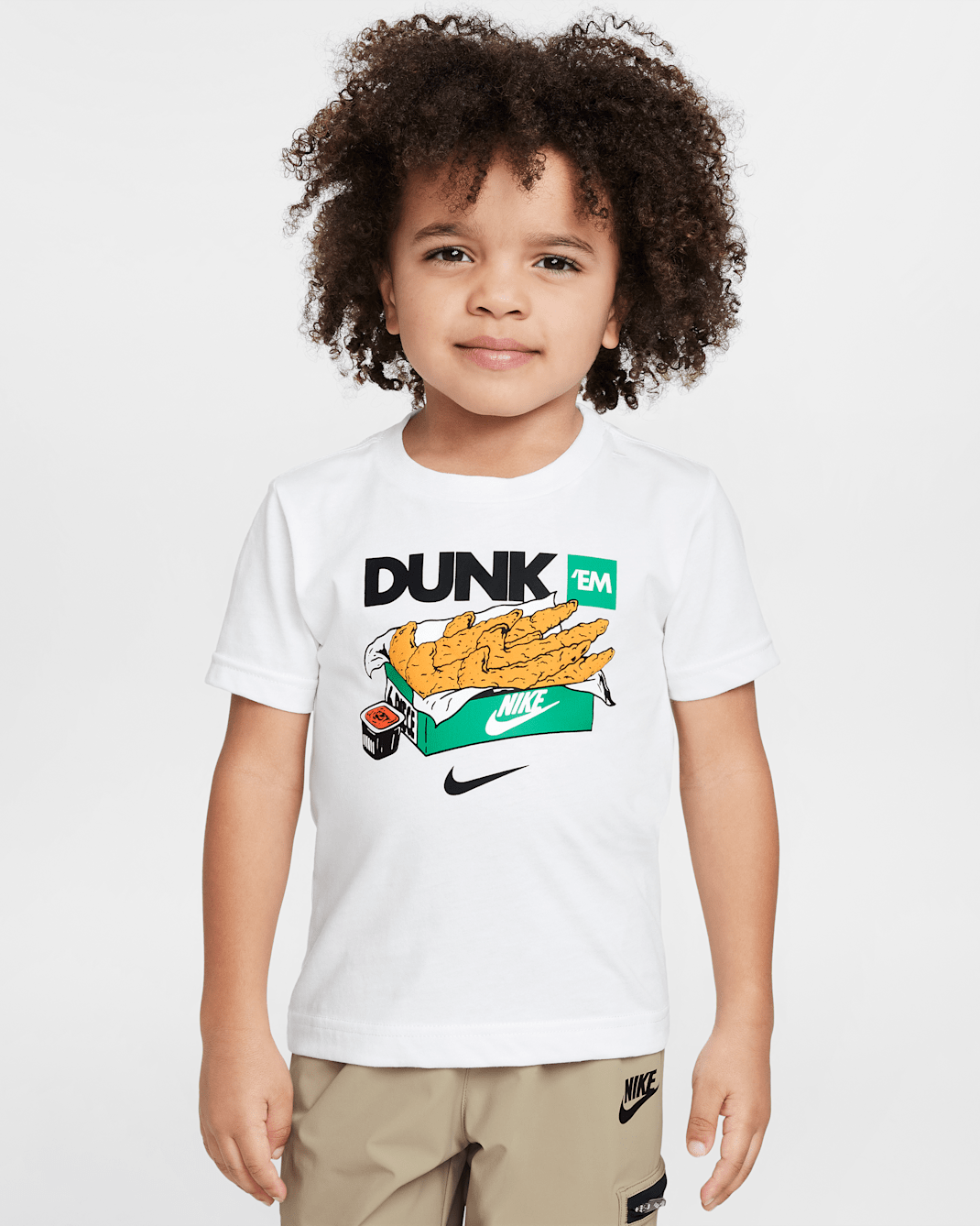Playera Dunk 'Em Tenders infantil Nike - Blanco