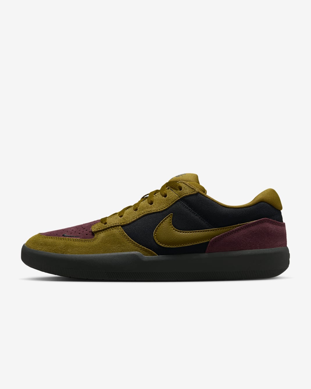 Nike SB Force 58 Skateboardschuh - Schwarz/Burgundy Crush/Off Noir/Olive Flak