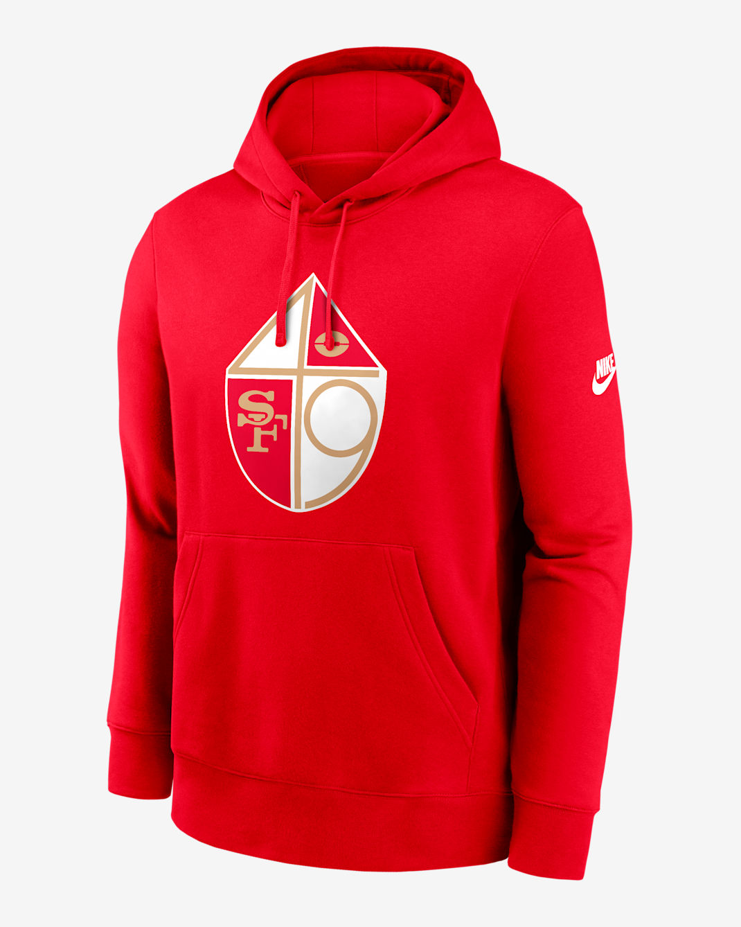 Sudadera con gorro sin cierre Nike de la NFL para hombre San Francisco 49ers Club Logo - Rojo