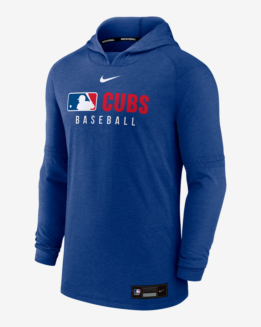 Chicago Cubs Authentic Collection Men's Nike Dri-FIT MLB Pullover Hoodie - Game Royal Heather