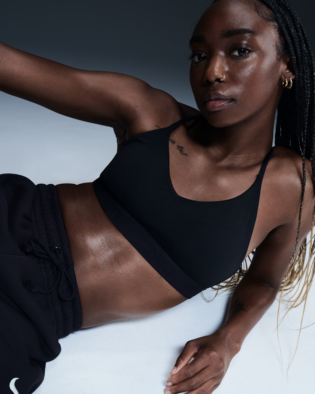 Nike Indy Light Support Women's Padded Adjustable Sports Bra - Black/Black/Black
