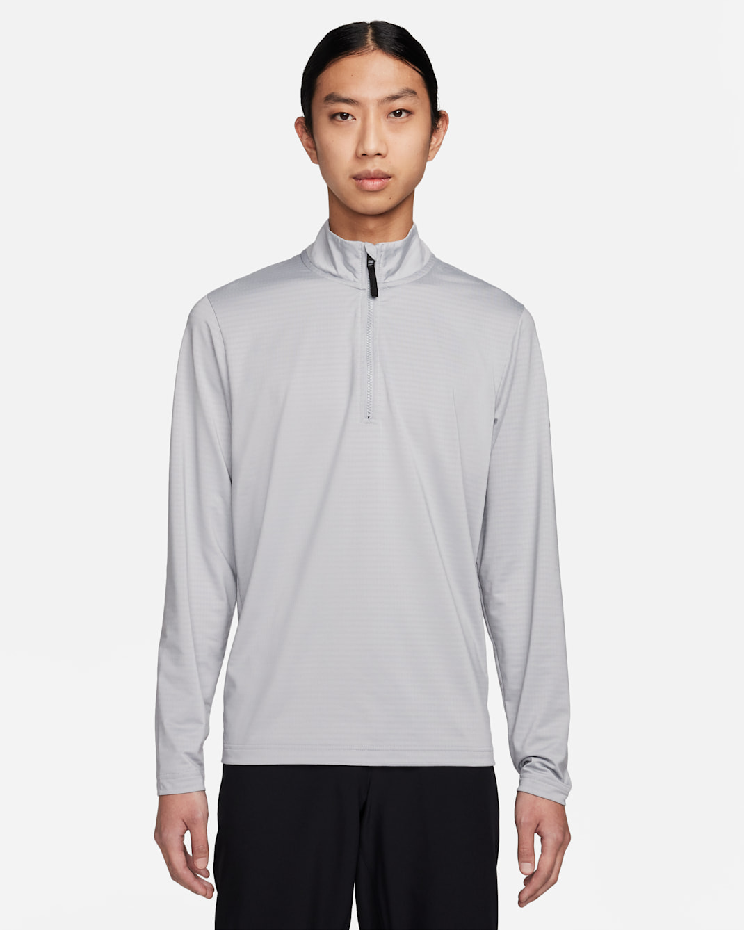 ナイキ ビクトリー メンズ Dri-FIT 1/2ジップ ゴルフトップ - ライトスモークグレー/ブラック
