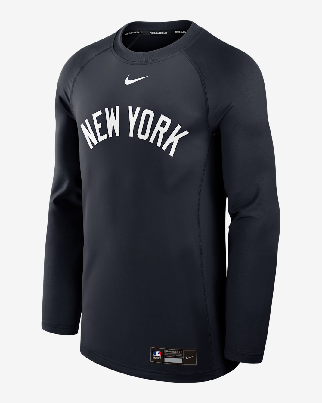 New York Yankees Authentic Collection Game Time Men's Nike Dri-FIT MLB Pullover Crew - Navy