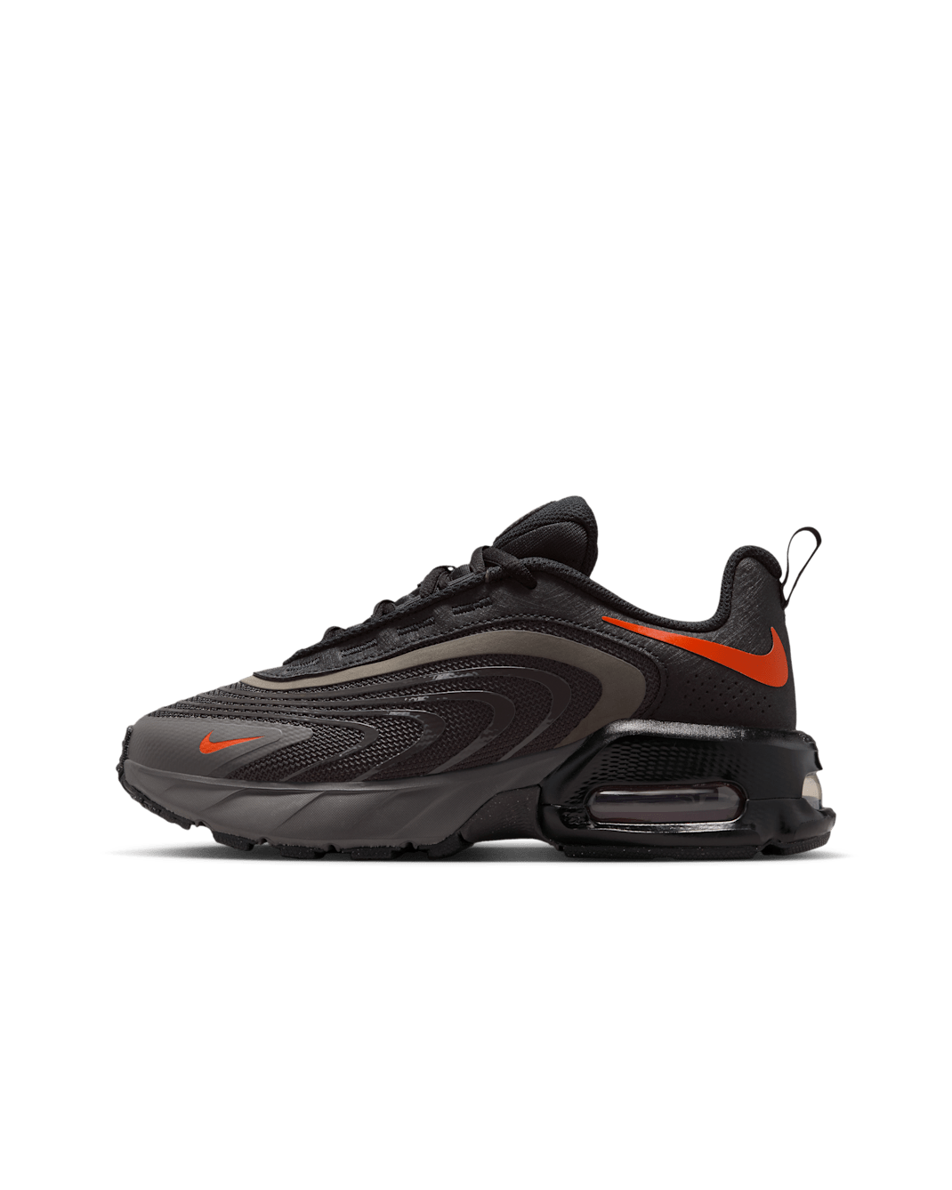Nike Air Max Fire Older Kids' Shoes - Medium Ash/Black/Team Orange