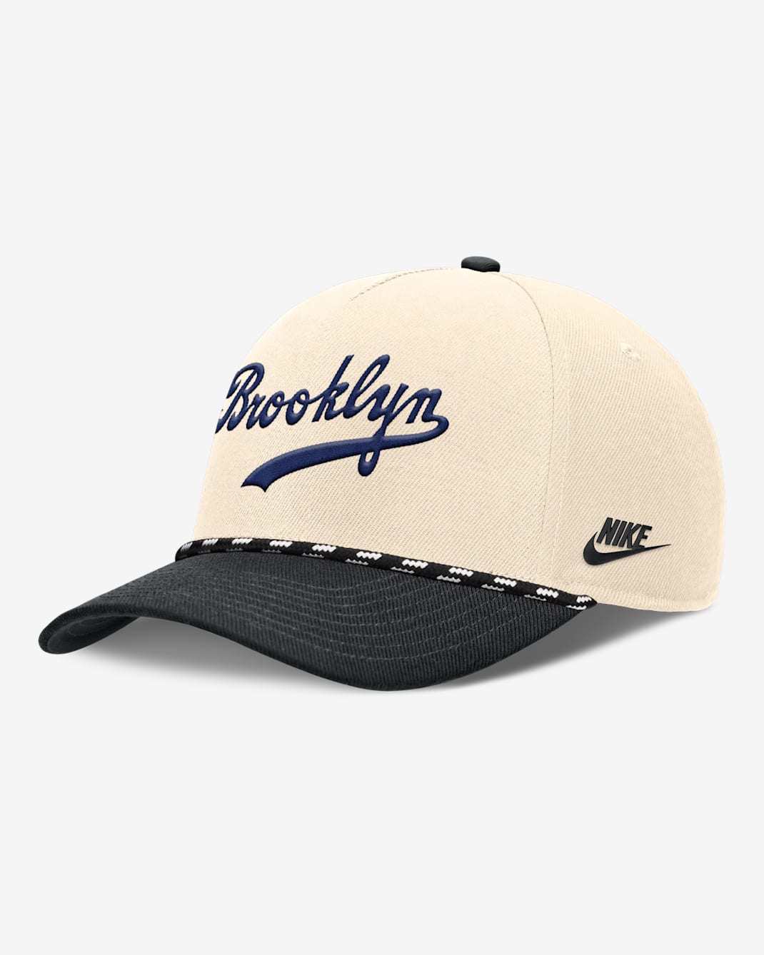 Brooklyn Dodgers Rise Men's Nike MLB Adjustable Hat - Natural