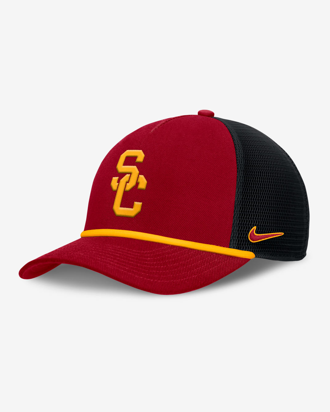 USC Primetime Rise Men's Nike College Trucker Adjustable Hat - Team Crimson