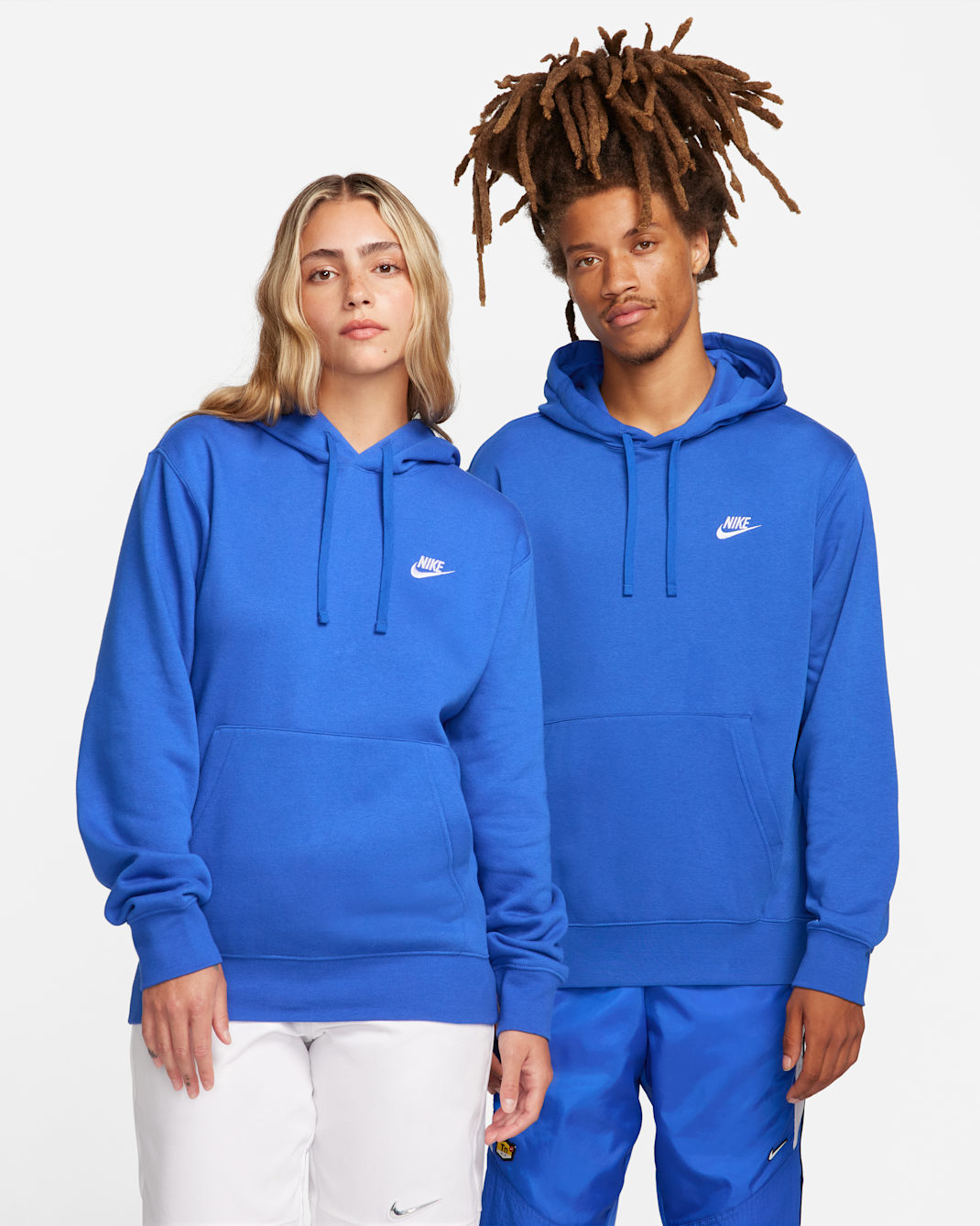 Nike Sportswear Club Fleece Pullover Hoodie - Game Royal/Game Royal/White
