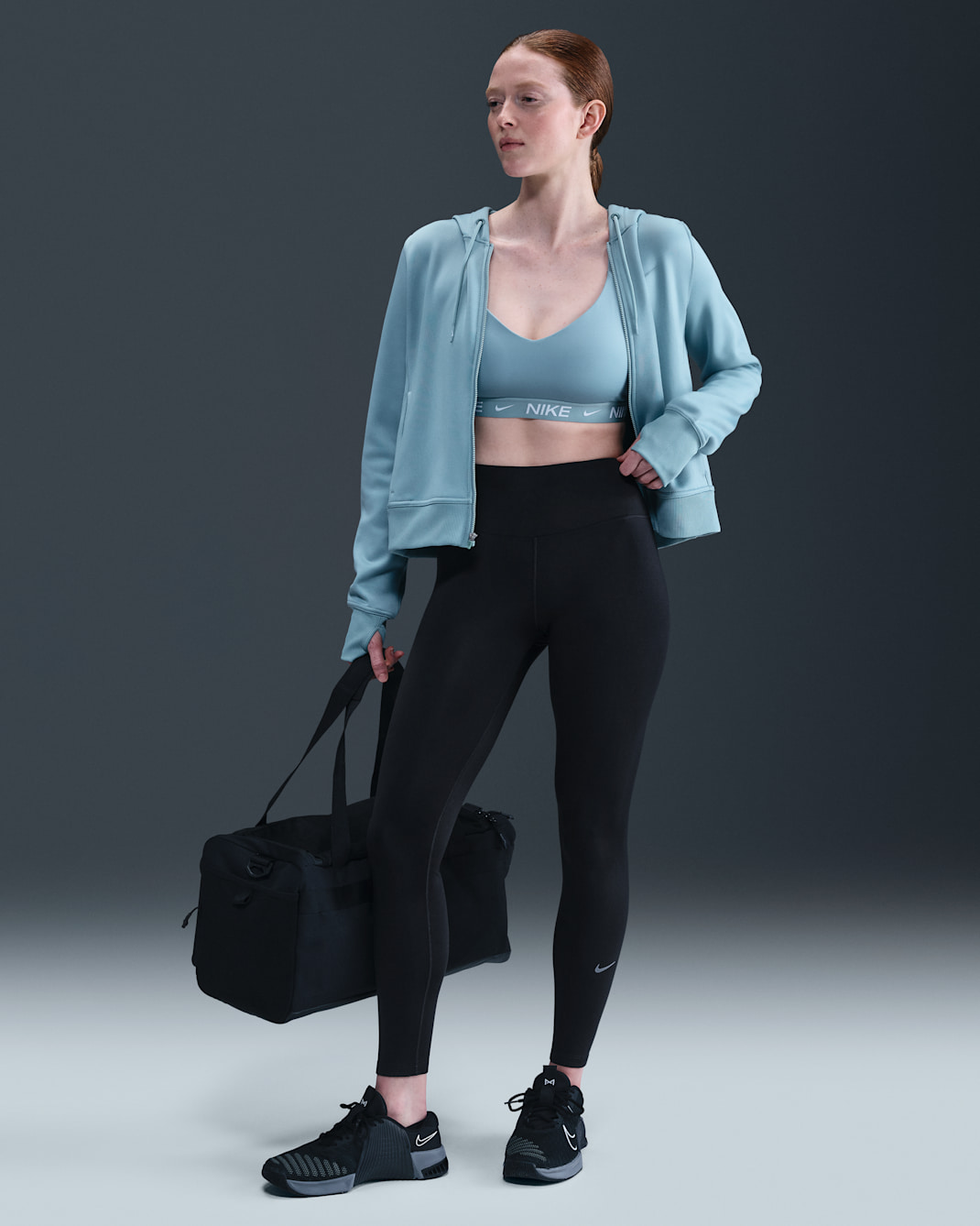 Nike One Women's Therma-FIT High-Waisted Full-Length Leggings - Black/White