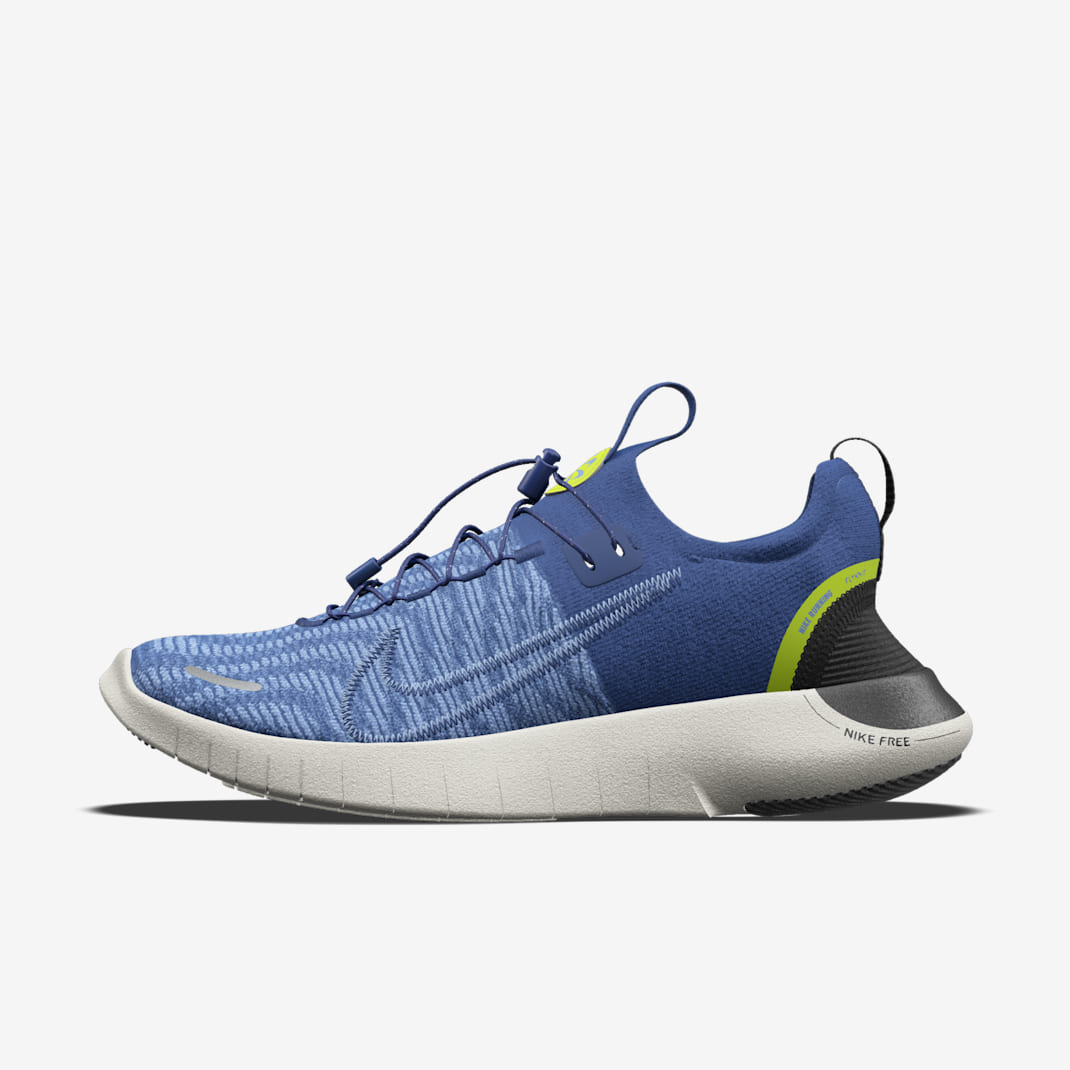 Chaussure de running sur route personnalisable Nike Free RN By You pour femme - Deep Royal Blue/Royal Pulse/Deep Royal Blue