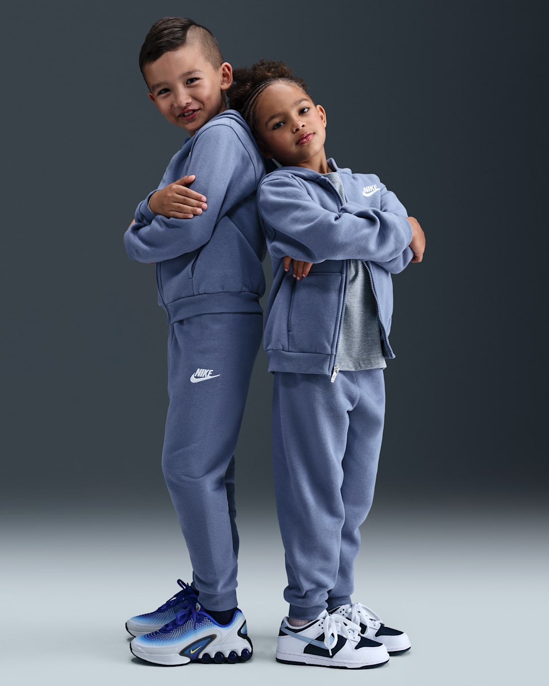 Nike Full-Zip Club Set Little Kids 2-Piece Hoodie Set - World Indigo