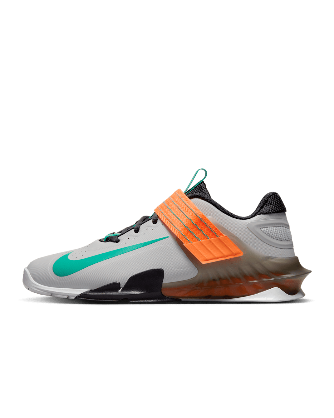 Nike Savaleos Gewichtheberschuh - Grey Fog/Dark Smoke Grey/Total Orange/Clear Emerald