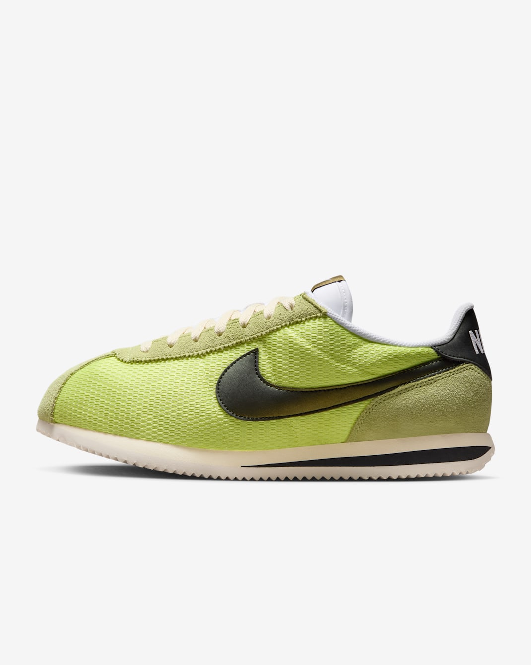 Nike Cortez Textile Men's Shoes - Light Lemon Twist/Coconut Milk/White/Black