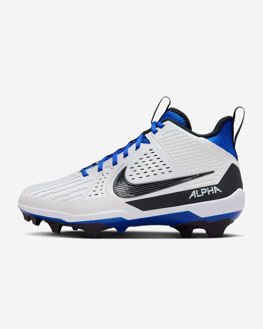 Nike Alpha Menace Strong Men's Football Cleats - White/Hyper Royal/Dark Smoke Grey/Black
