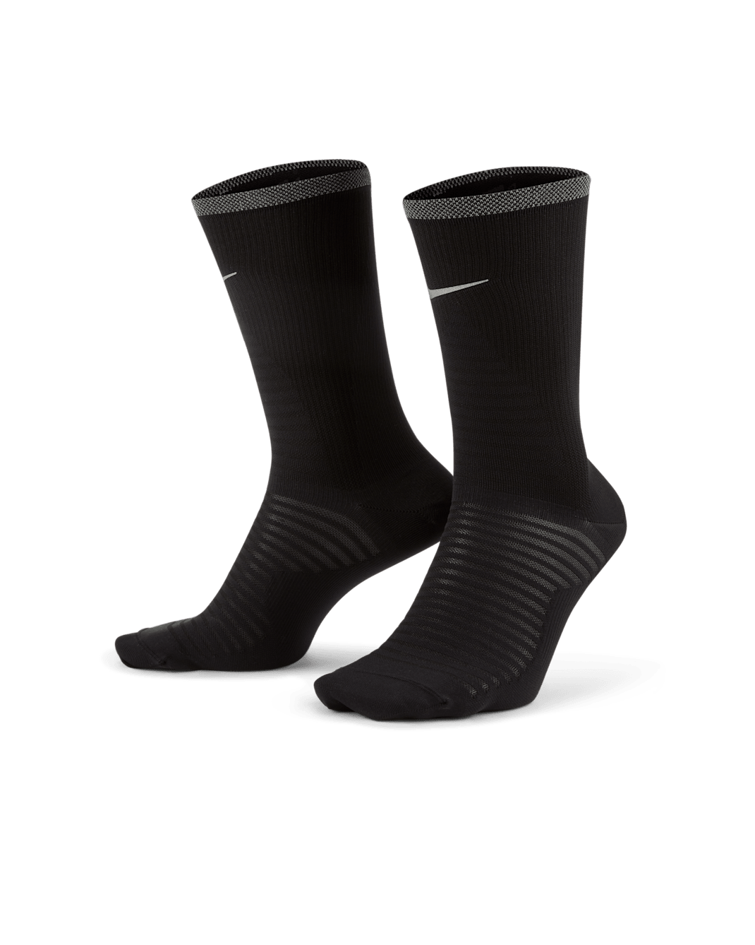 Calcetas de correr Nike Spark Lightweight - Negro/Reflejo plata