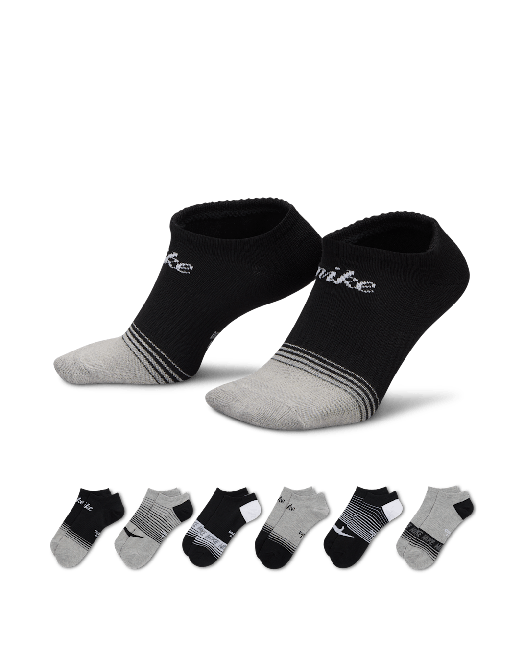 Meias leves invisíveis Nike Everyday (6 pares) - Multicolor
