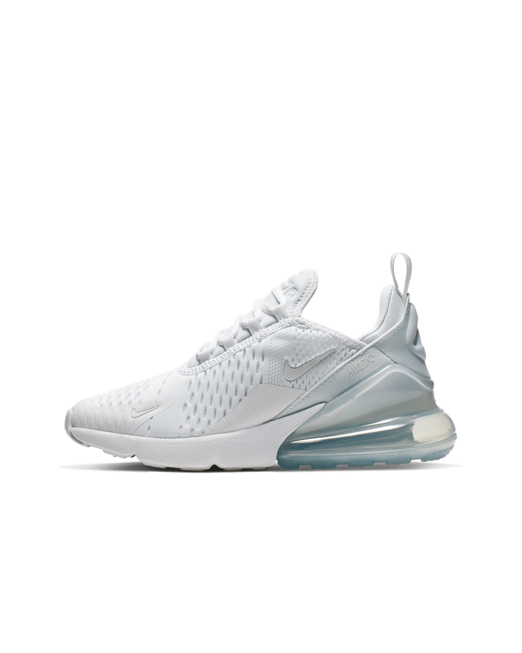 Nike Air Max 270 Older Kids' Shoes - White/Metallic Silver/White