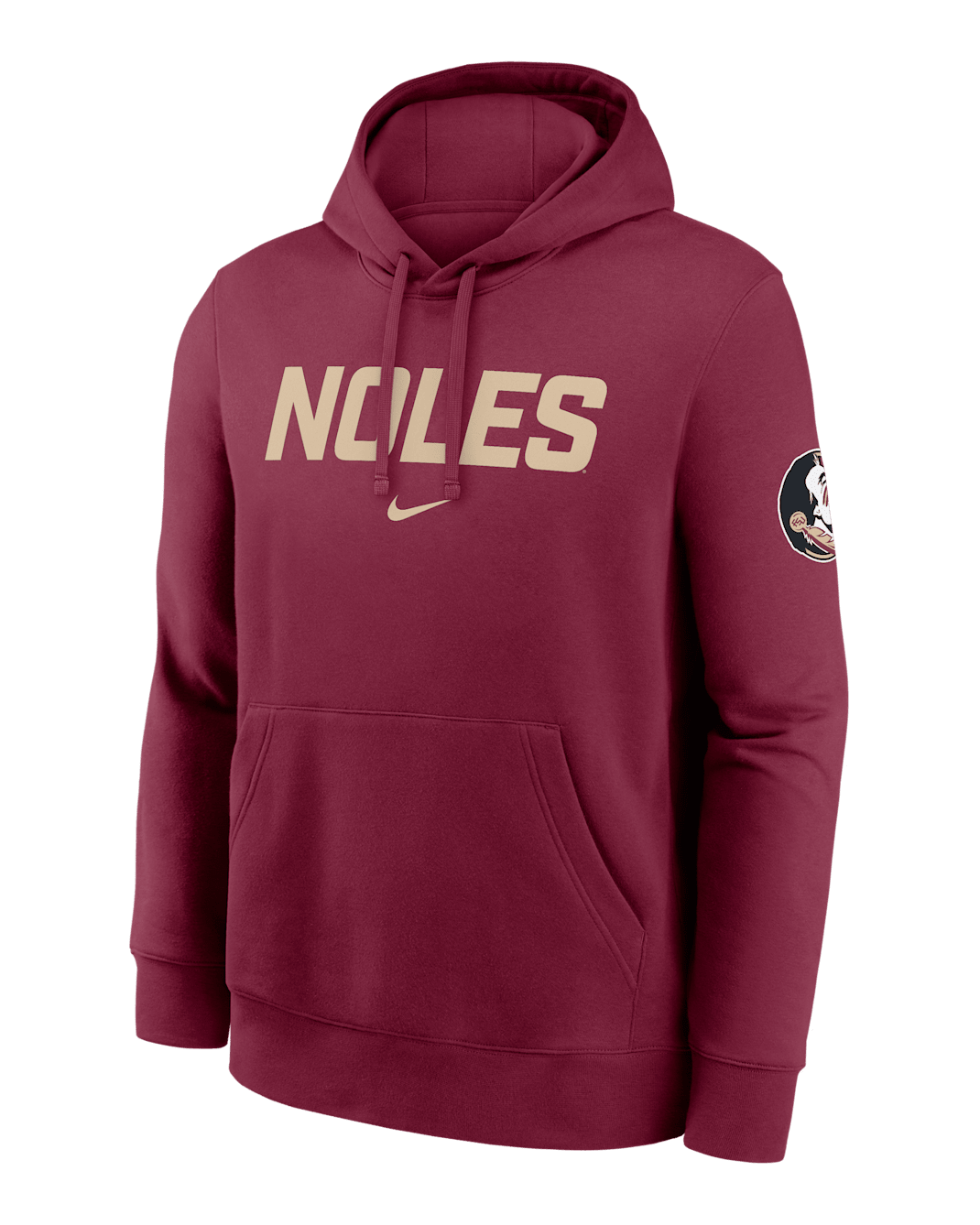 Florida State Club 2-Hit Nickname Men's Nike College Pullover Hoodie - Garnet