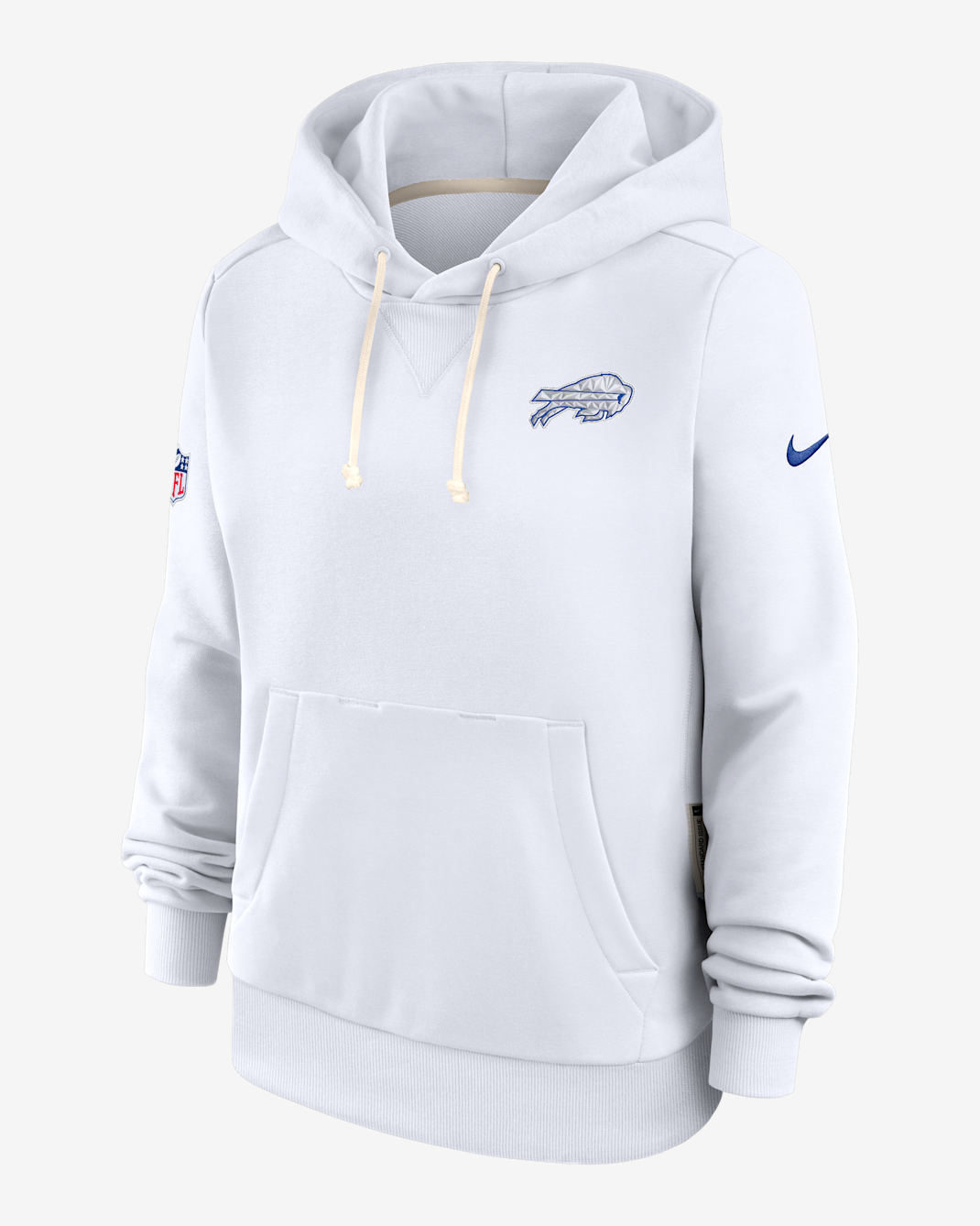 Buffalo Bills Rivalries Collection Sideline Women's Nike Dri-FIT NFL Pullover Hoodie - White