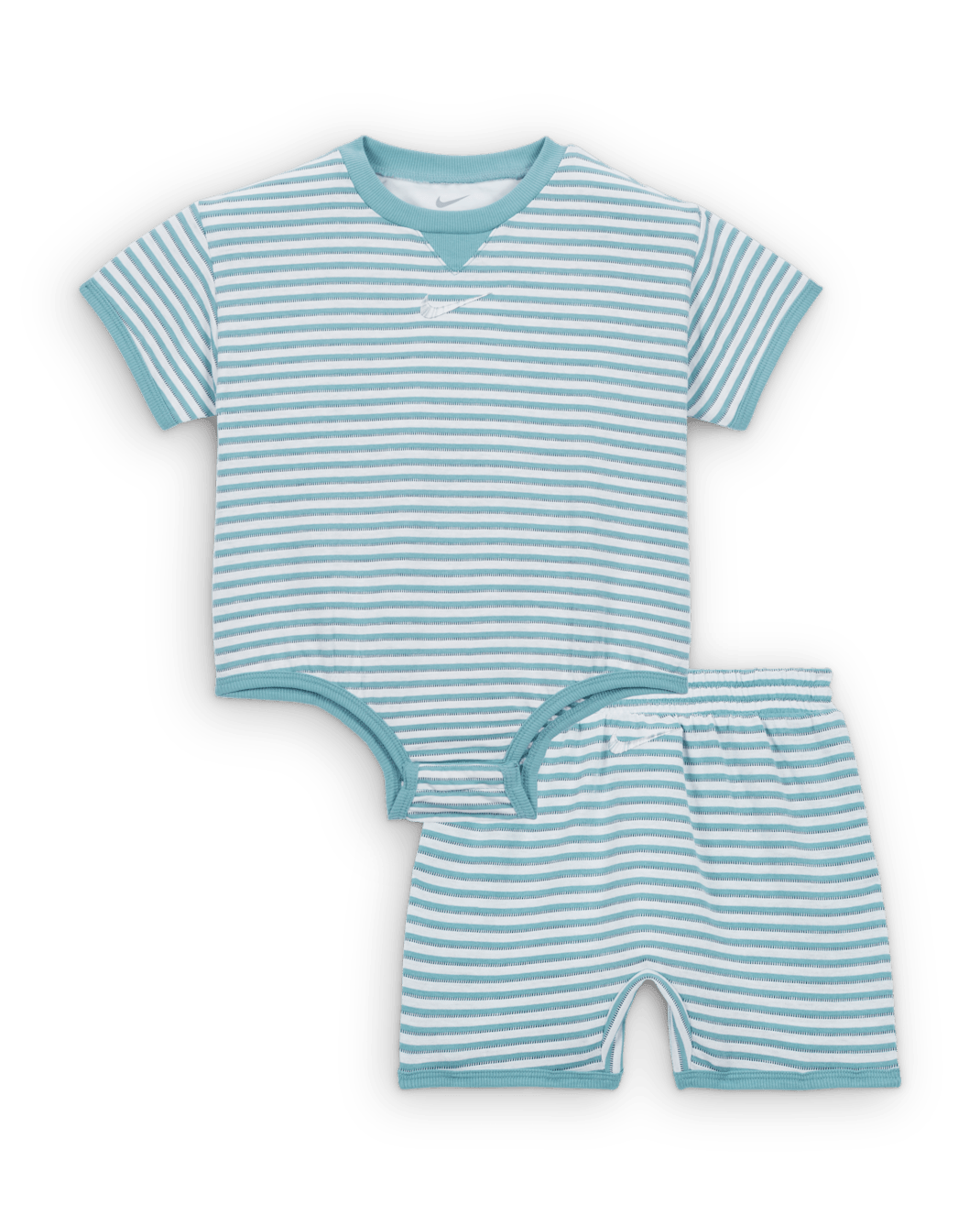 Nike ReadySet Baby (12-24M) Bodysuit and Shorts Set - Denim Turquoise