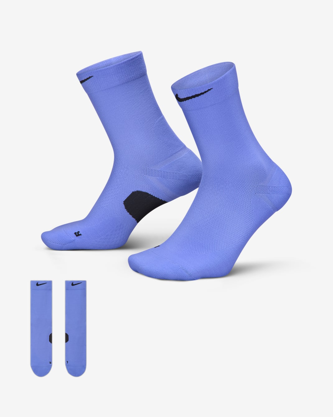 Nike Running Midweight crew sokken (1 paar) - Sapphire/Zwart/Zwart