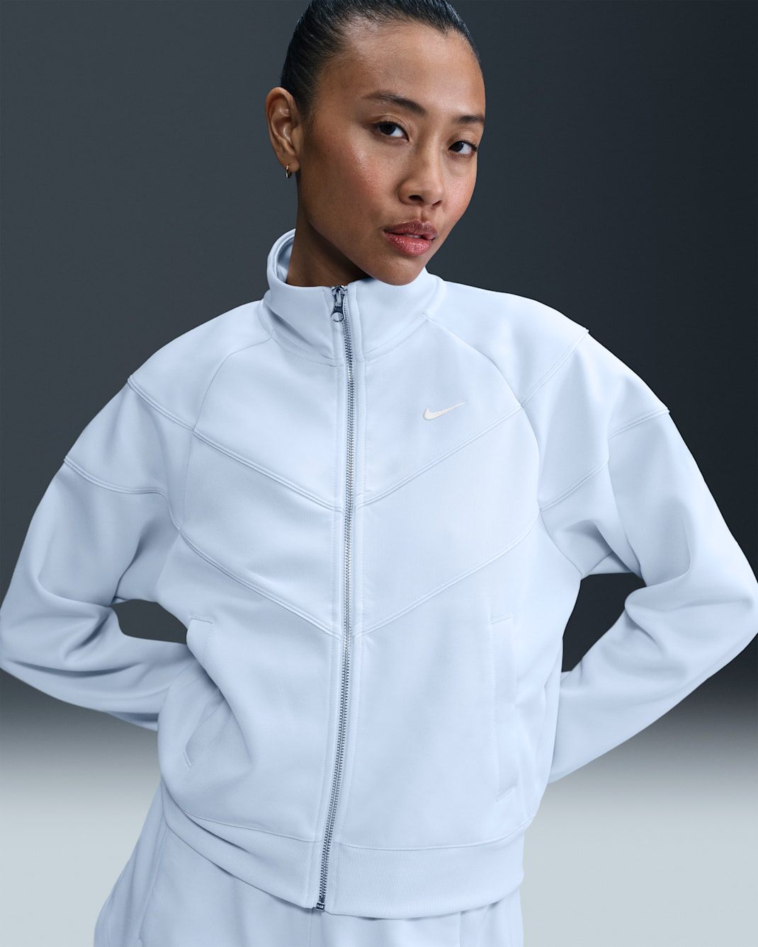 ナイキ スポーツウェア ウィンドランナー ウィメンズ ニット ジャケット - ブルーティント/ホワイト