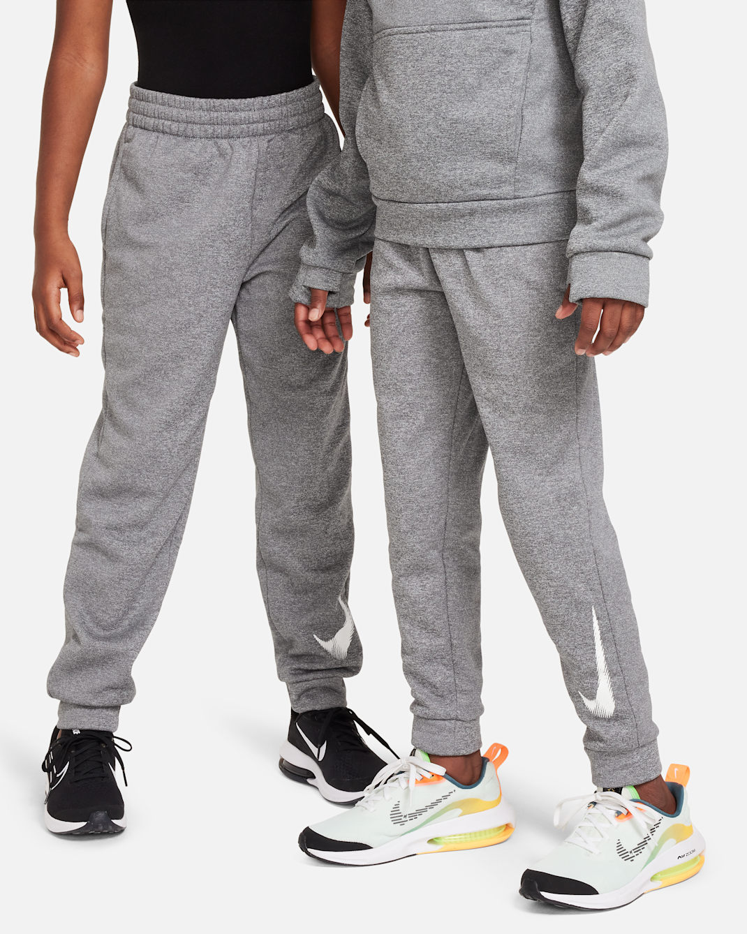 Nike Multi+ Big Kids' Therma-FIT Training Joggers - Dark Grey Heather/Heather/White