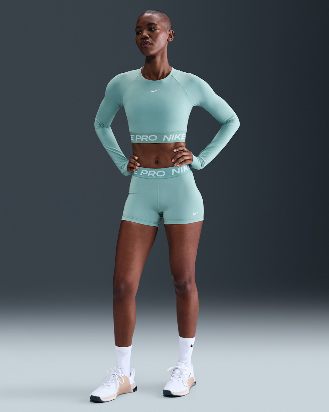 Shorts 8 cm Nike Pro - Donna - Cannon/Bianco