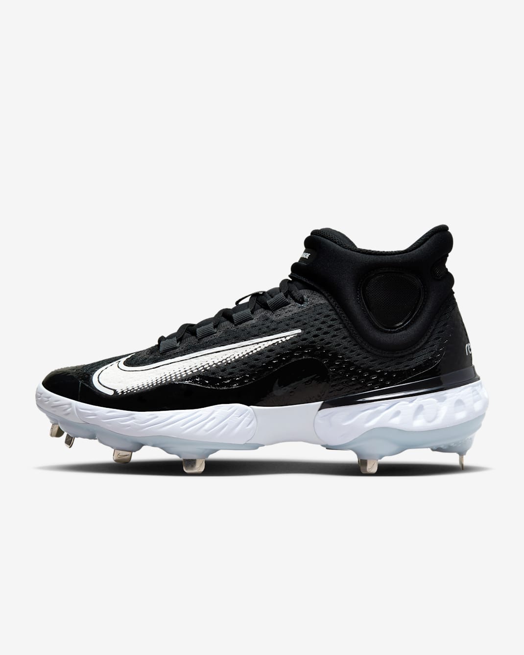 Tenis de béisbol para hombre Nike Alpha Huarache Elite 4 Mid - Negro/Tinte azul/Platino puro/Blanco